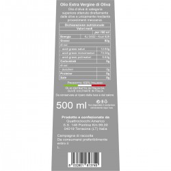 Olivenöl Extra Vergine 1°Olio - Quattrociocchi - 500ml