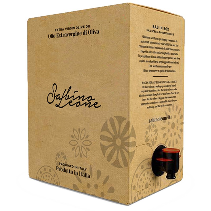 Olivenöl Extra Vergine 100% Italiano bag in box - Sabino Leone - 5l Olivenöl Extra Vergine 100% Italiano bag in box - Sabino Leone - 5l