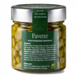 Saubohnen in entsteintem Olivenöl extra vergine - Fratelli Pinna - 240gr