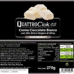 Weiße Schokoladencreme mit Olivenöl - Quattrociocchi - 270gr