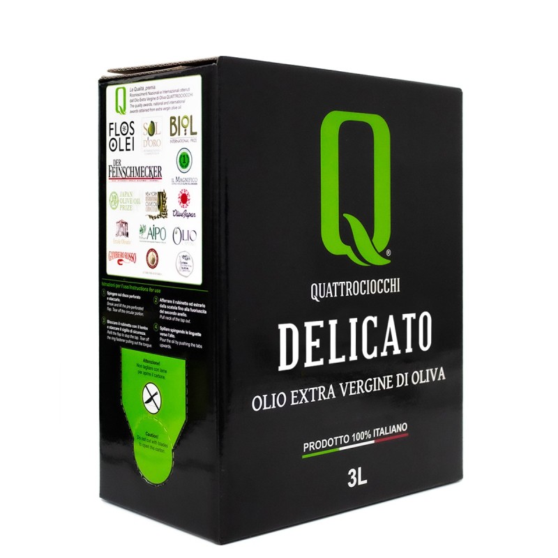 Olivenöl DELICATO Leccino Bag in Box - Quattrociocchi - 3l Olivenöl DELICATO Leccino Bag in Box - Quattrociocchi - 3l