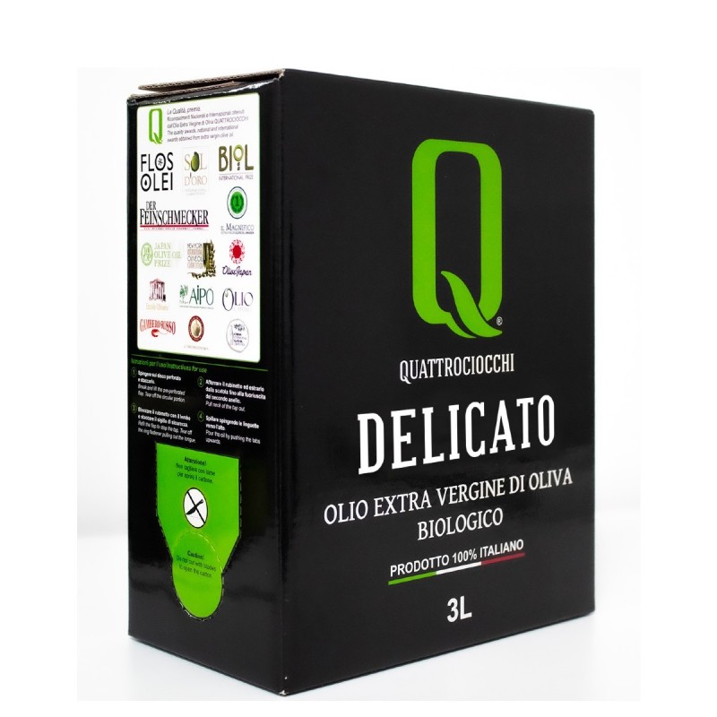 Bio Olivenöl DELICATO Leccino Bag in Box - Quattrociocchi - 3l Bio Olivenöl DELICATO Leccino Bag in Box - Quattrociocchi - 3l