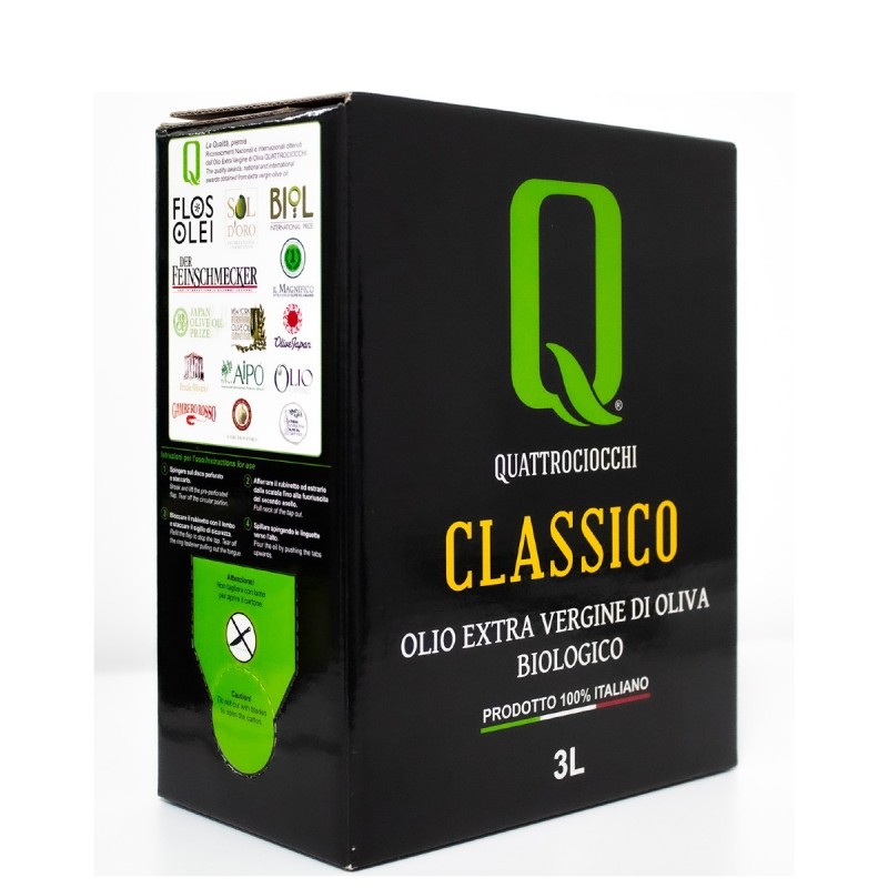 Natives Bio Olivenöl CLASSICO im 3 l Bag in Box von Quattrociocchi